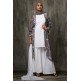 Off White Readymade Suit Pakistani Designer Modest Jacket Dress