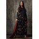 Black Floral Printed Jacket Suit Indian Formal Dress