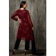 Maroon & Black Jacket Suit Indian Designer Readymade Punjabi Dress