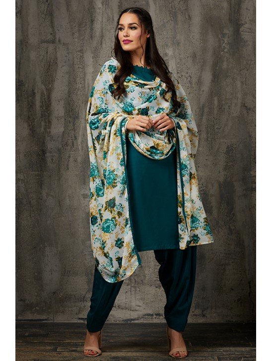 Rama Green Pakistani Suit Traditional Punjabi Salwar Kameez