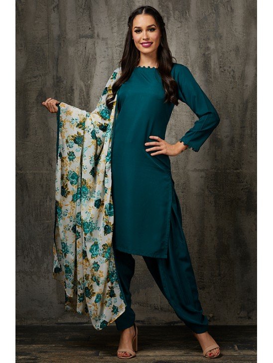 Rama Green Pakistani Suit Traditional Punjabi Salwar Kameez