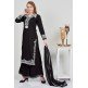 Black Georgette Gharara Style Suit