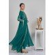 Rama Green Festive Reception Frock Style Dress