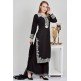 Black Georgette Gharara Style Suit