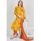 Yellow & Orange Printed Summer Casual Suit