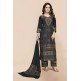 Black Printed Woolen Readymade Suit