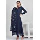 Midnight Blue Printed Readymade Pakistani Designer Suit