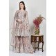 Mauve Embroidered Readymade Gharara Suit