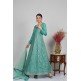 Dark Mint Shimmering Party Wear Gown