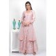 Pink Heavy Embellished Readymade Frock Suit
