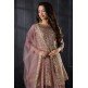 Rose Pink Net Heavy Embroidered Readymade Sharara Suit