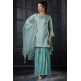 Sage Green Sequins Embellished Gharara Suit