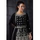 Black Peplum Style Kurti Designer Party Wear Gharara