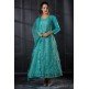 Ferozi Net Embroidered Indian Designer Anarkali Suit