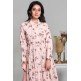 Light Pink Floral Printed Chiffon Frock Style Suit