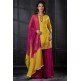 Yellow & Hot Pink Indian Wedding Party Gharara Suit