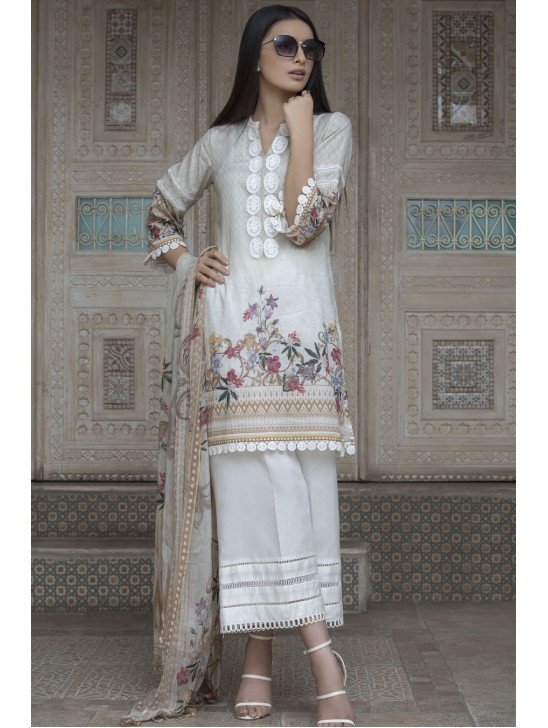 GREEN WHITE GREY PAKISTANI LAWN SALWAR KAMEEZ