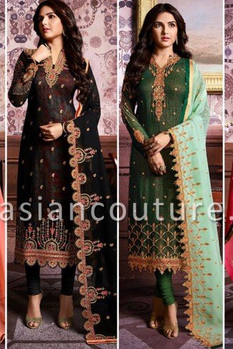 Indian Party Wedding Semi Stitched  Suit 