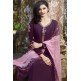 PURPLE READY TO WEAR INDIAN CHUIRDAAR SUIT WITH PRINTED DUPATTA