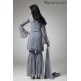 GREY GEORGETTE GHARARA PANTS STYLISH READY MADE SUIT