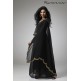 Black Cape Dress Flared Maxi Style Gown