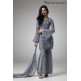 GREY GEORGETTE GHARARA PANTS STYLISH READY MADE SUIT