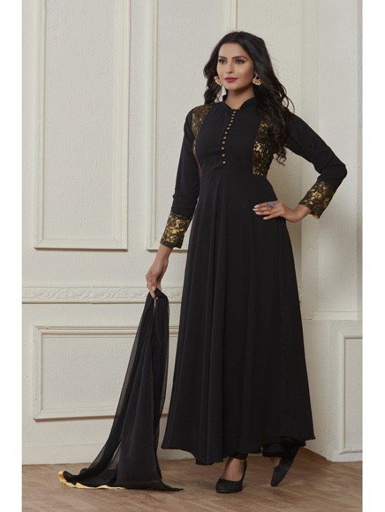 EXQUISITE BLACK READY MADE GOWN STYLE DRESS