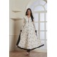 WHITE AND BLACK FLARED STYLE READY MADE INDIAN DRESS