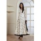 WHITE AND BLACK FLARED STYLE READY MADE INDIAN DRESS