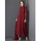 Maroon Long Line Dress Indian Party Suit