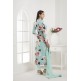 SEA BLUE JACKET STYLE FLORAL PRINTED SUIT