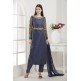 BLUE AND GOLD INDIAN PAKISTANI PARTY WEAR SALWAR SUIT