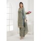 GREY EMBROIDERED SHARARA STYLE DRESS