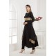 BLACK EID WEDDING PARTY DESIGNER FLARED SUIT