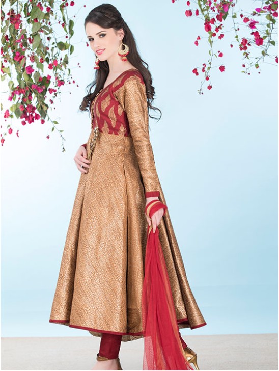 GORGEOUS MAROON KALIDAAR ANARKALI READY MADE SUIT