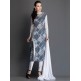 BLUE DRESS BOX PRINT DESIGNER SUIT