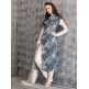 BLUE DRESS BOX PRINT DESIGNER SUIT