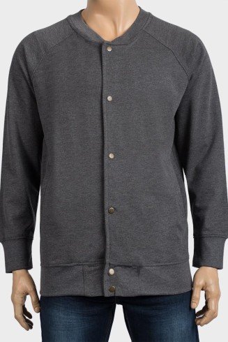 Grey Designer Organic Wool Mens Jacket