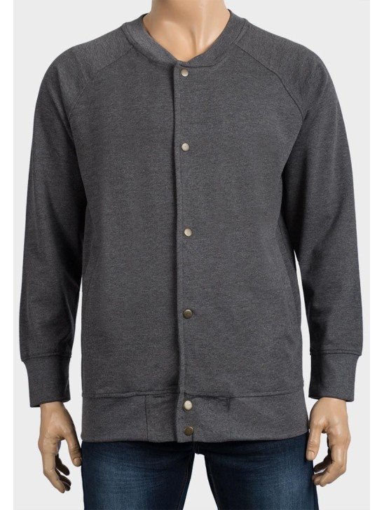 Grey Designer Organic Wool Mens Jacket