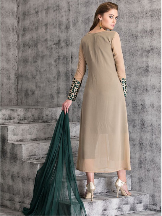 Green Jacket Dress Anarkali Suit