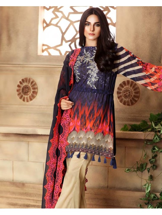 ZAC-45 CHARIZMA STRAIGHT CUT READY TO WEAR PAKISTANI STYLE SALWAR KAMEEZ