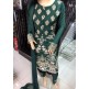 CHIVE GREEN HIGH QUALITY EMBROIDERED EVENING WEAR SALWAR SUIT