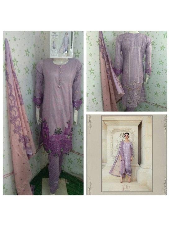 Lilac Pakistani Lawn Readymade Salwar Suit