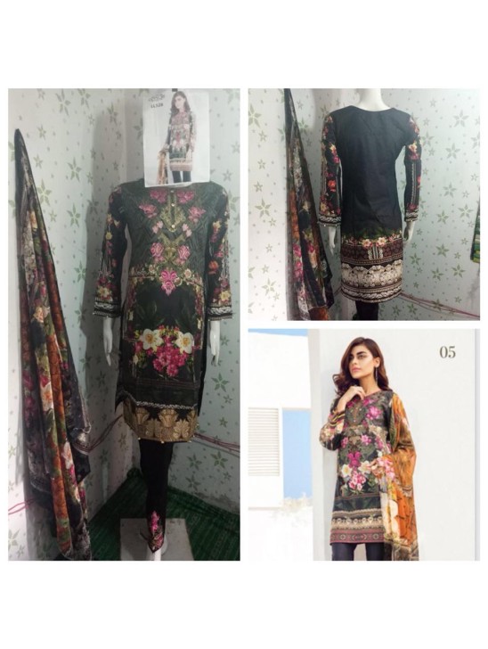 ZACP-07 BLACK STRAIGHT CUT READY MADE EMBROIDERED SLAWAR SUITS