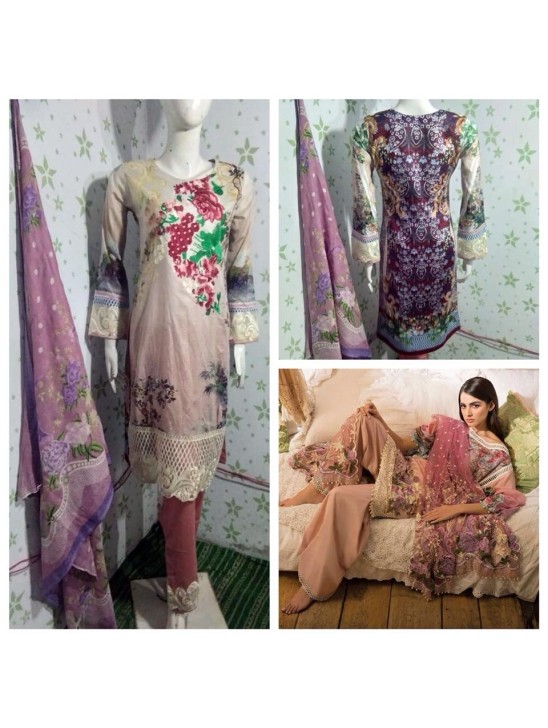 BEAUTIFUL PRINTED AND EMBROIDERED READY MADE PAKISTANI STYLE SUIT