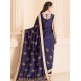 ZACS-26 NAVY BLUE INDIAN DESIGNER PARTY WEAR SAREE WITH FULL SLEEVE BLOUSE