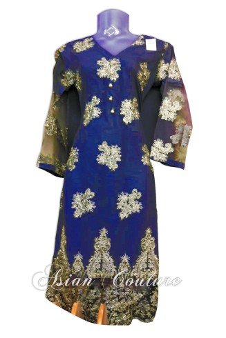 Stunning Blue Embroidered Ready Made Salwar Kameez Suit