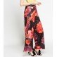 Black Floral Wide Leg Trousers