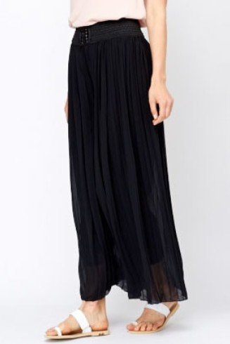 Summer Wide Palazzo Black Trouser