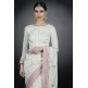 Ivory & Pink Pakistani Designer Wedding Bridal Saree